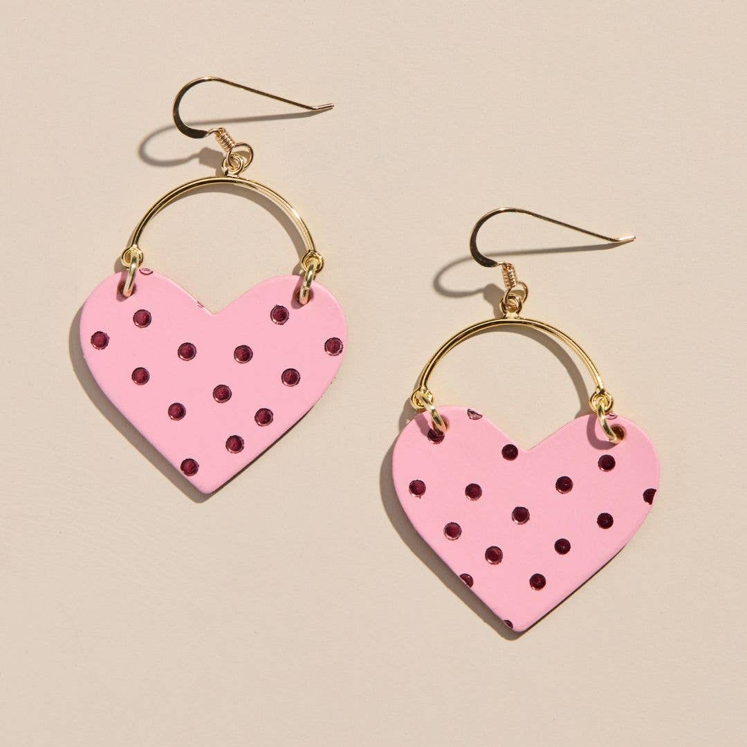 Nickel & Suede | Cameo Polka Dot Lover Earrings