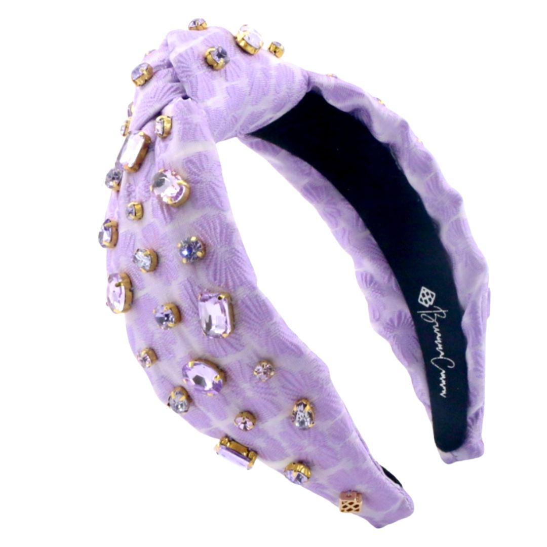 Brianna Cannon | Lavender Textured Headband With Crystal