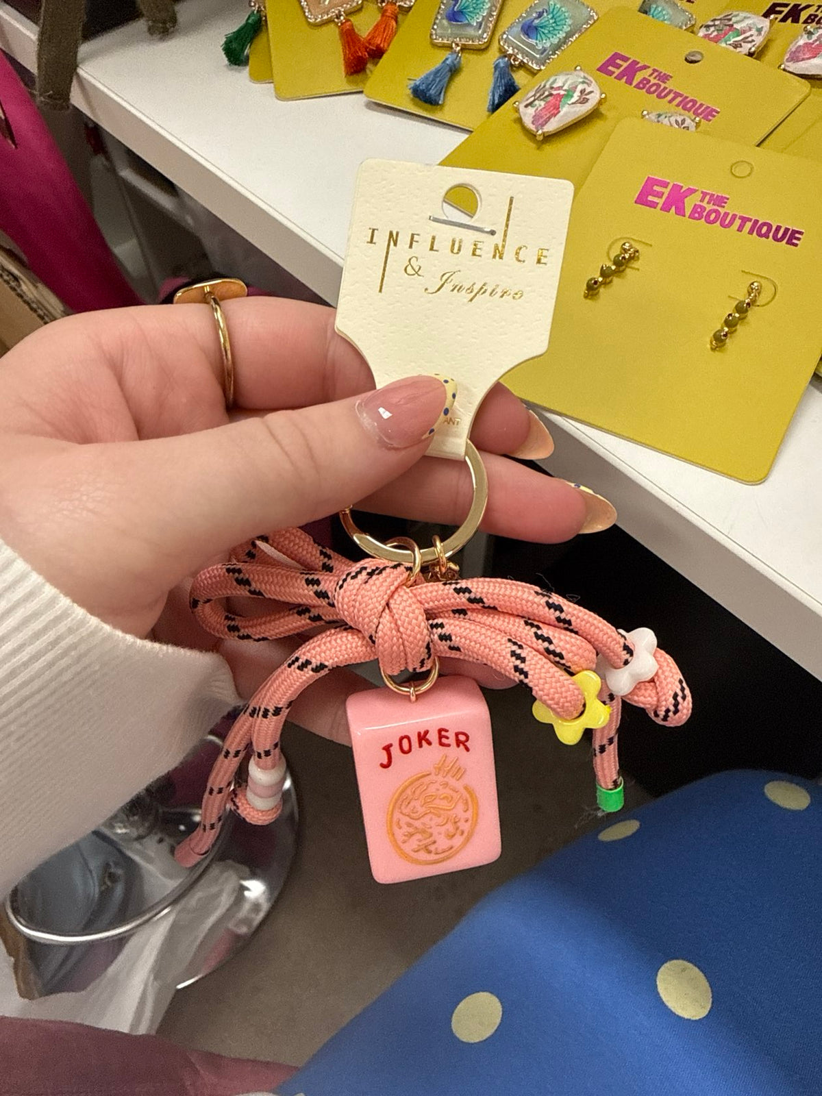 Joker Mahjong Keychain
