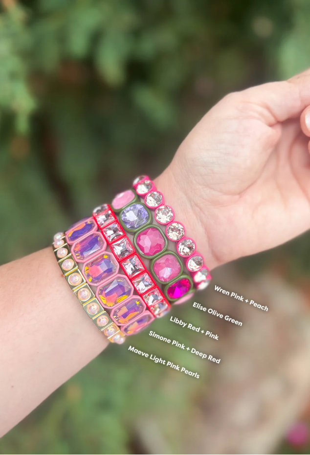 Simone Pink & Deep Red Bracelet