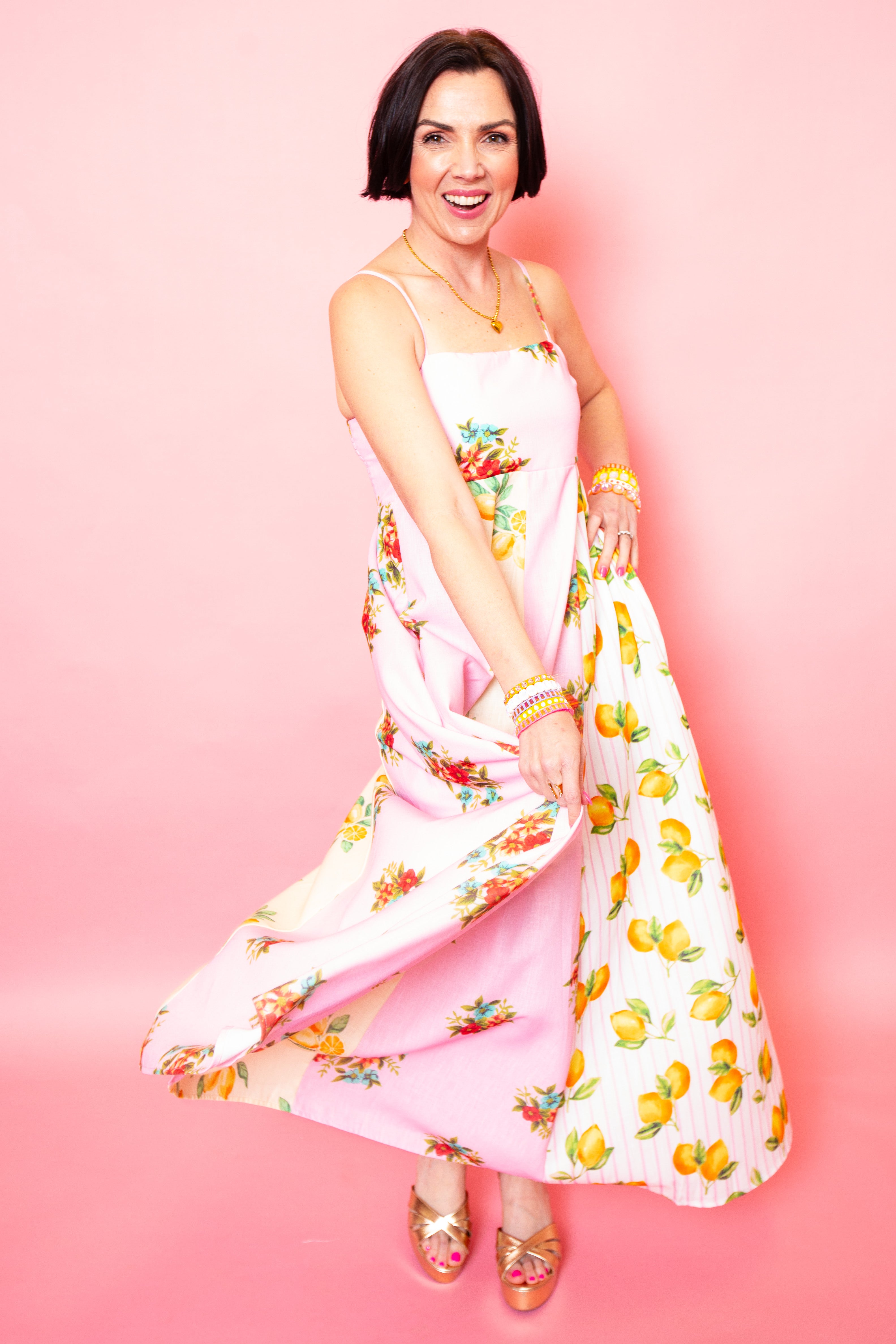 Lemon Zest Colorblock Maxi Dress
