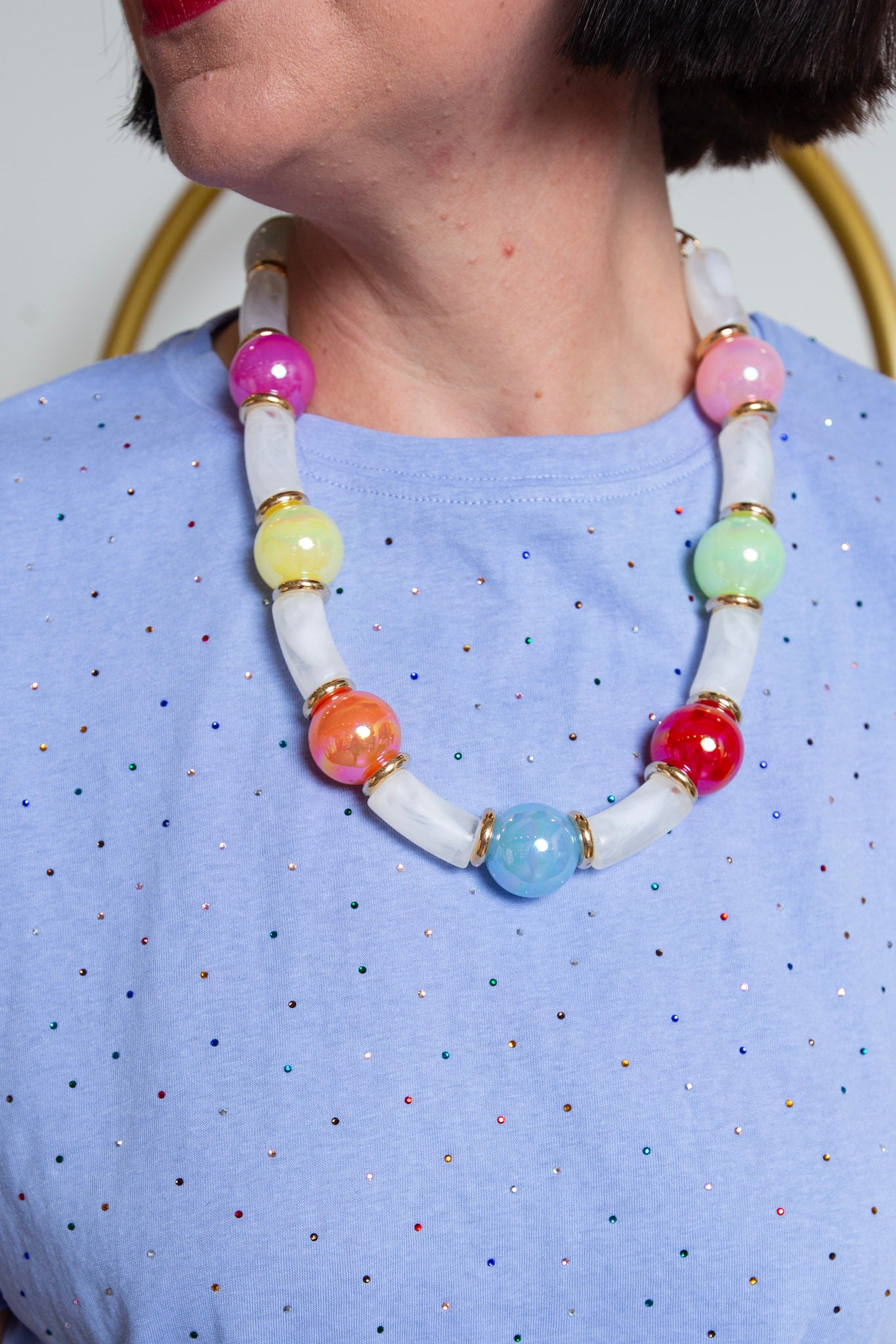 Shimmer Color Ball Necklace