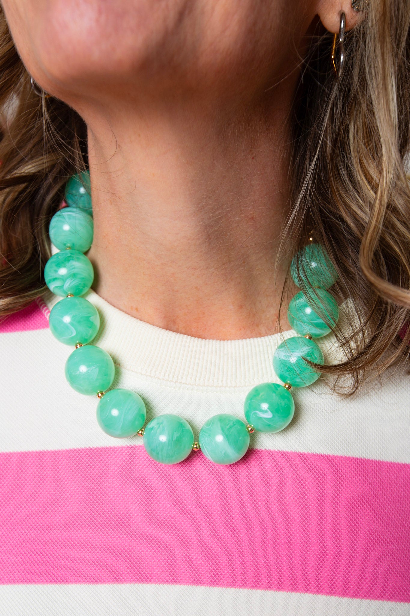 Seafoam Mini Gumball Necklace