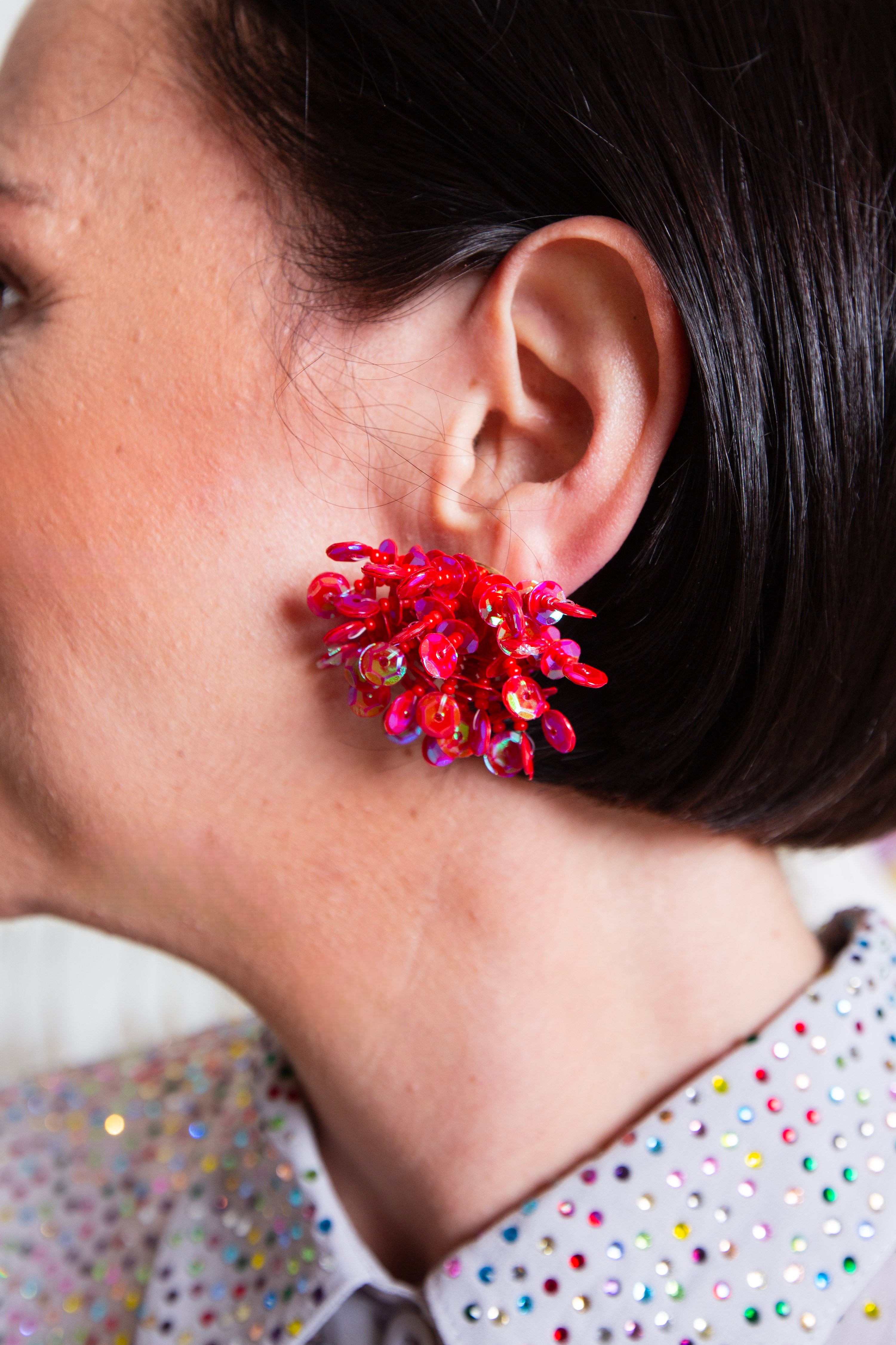 Fun Fetti Earring - Red