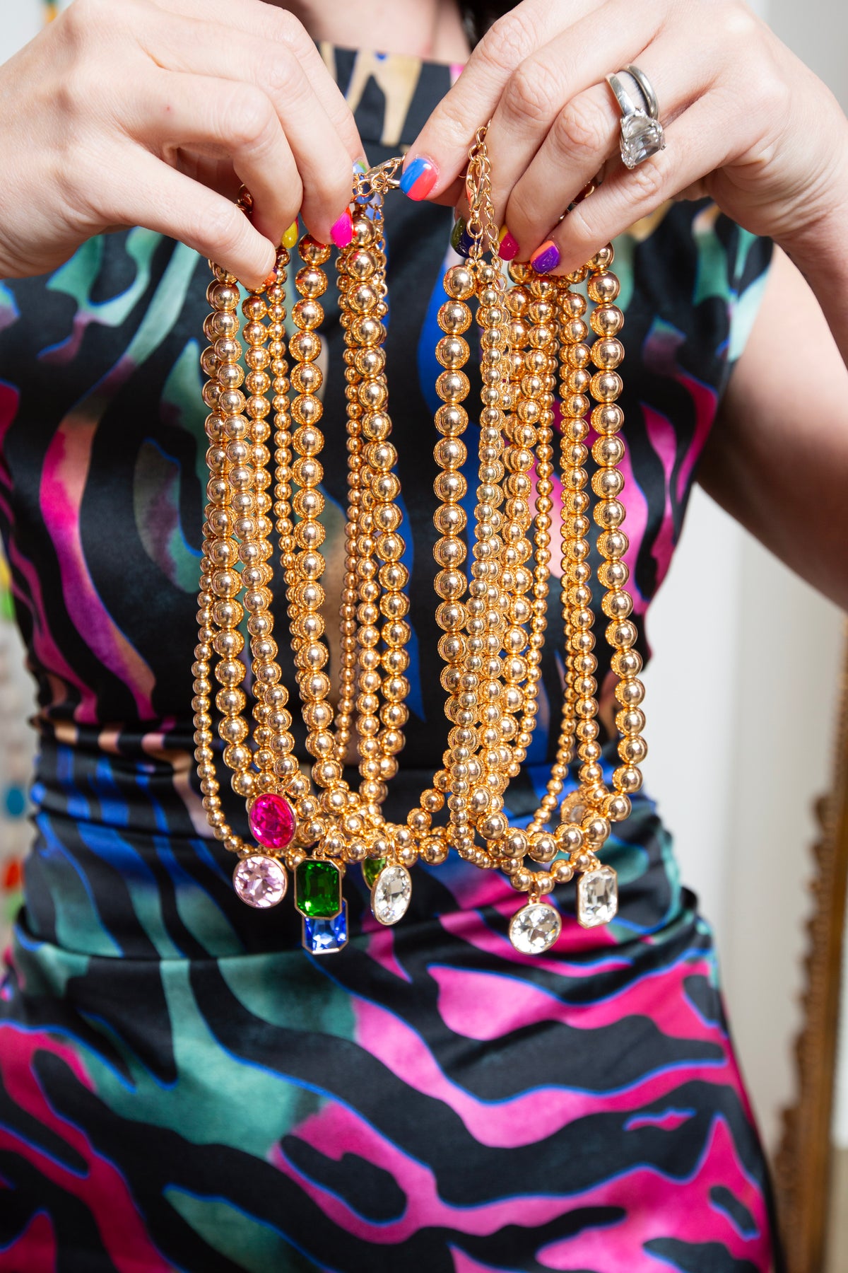 Multistone golden hour necklace