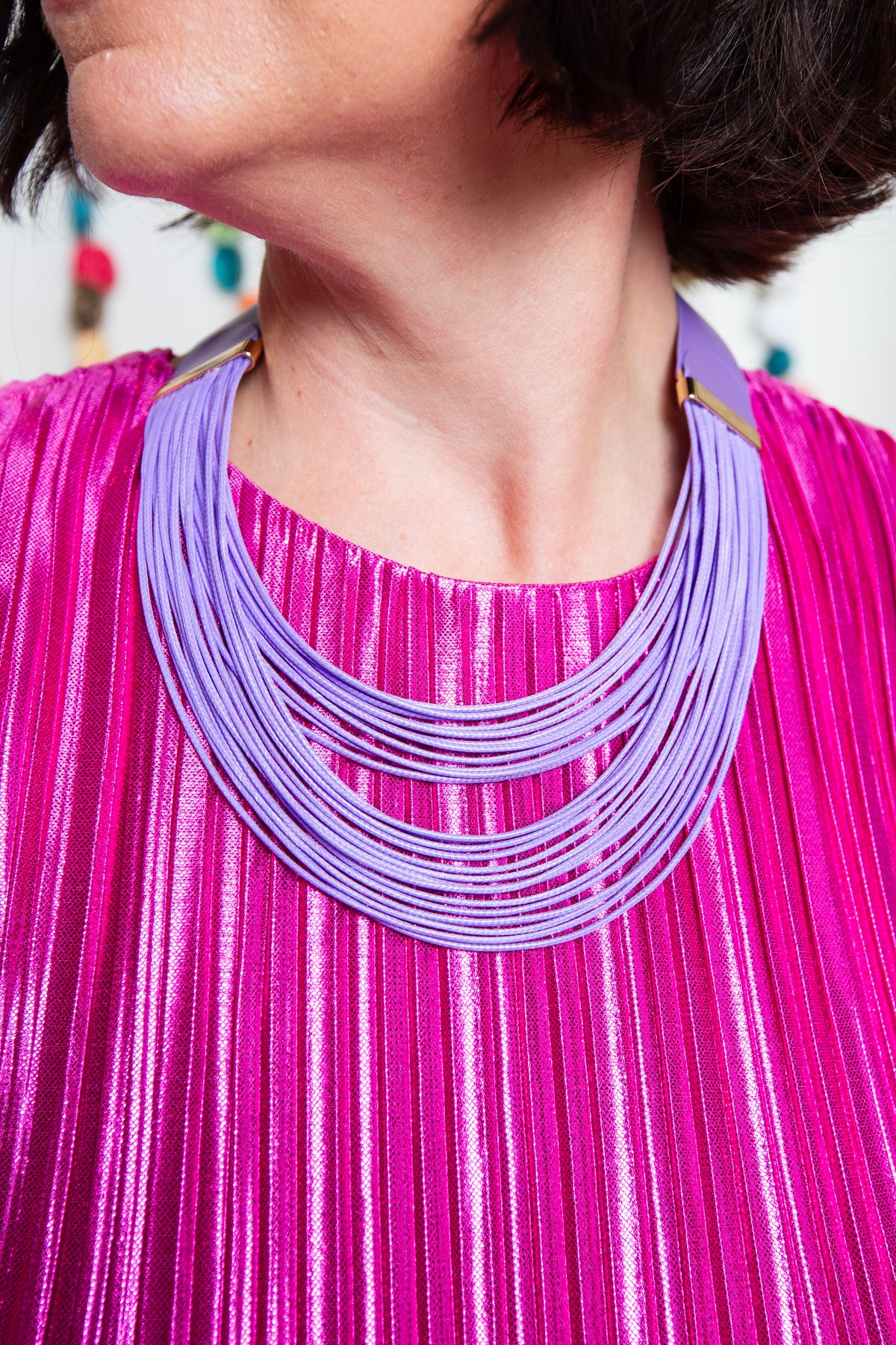 Purple Cord Magnetic Necklace