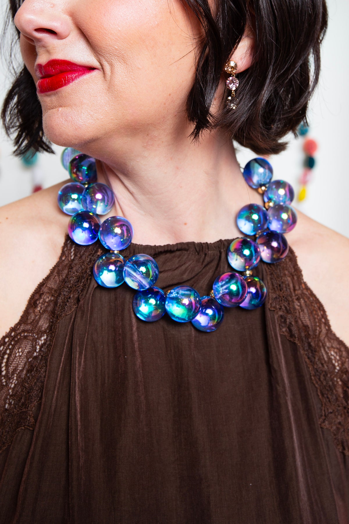 Blue Bubble Necklace