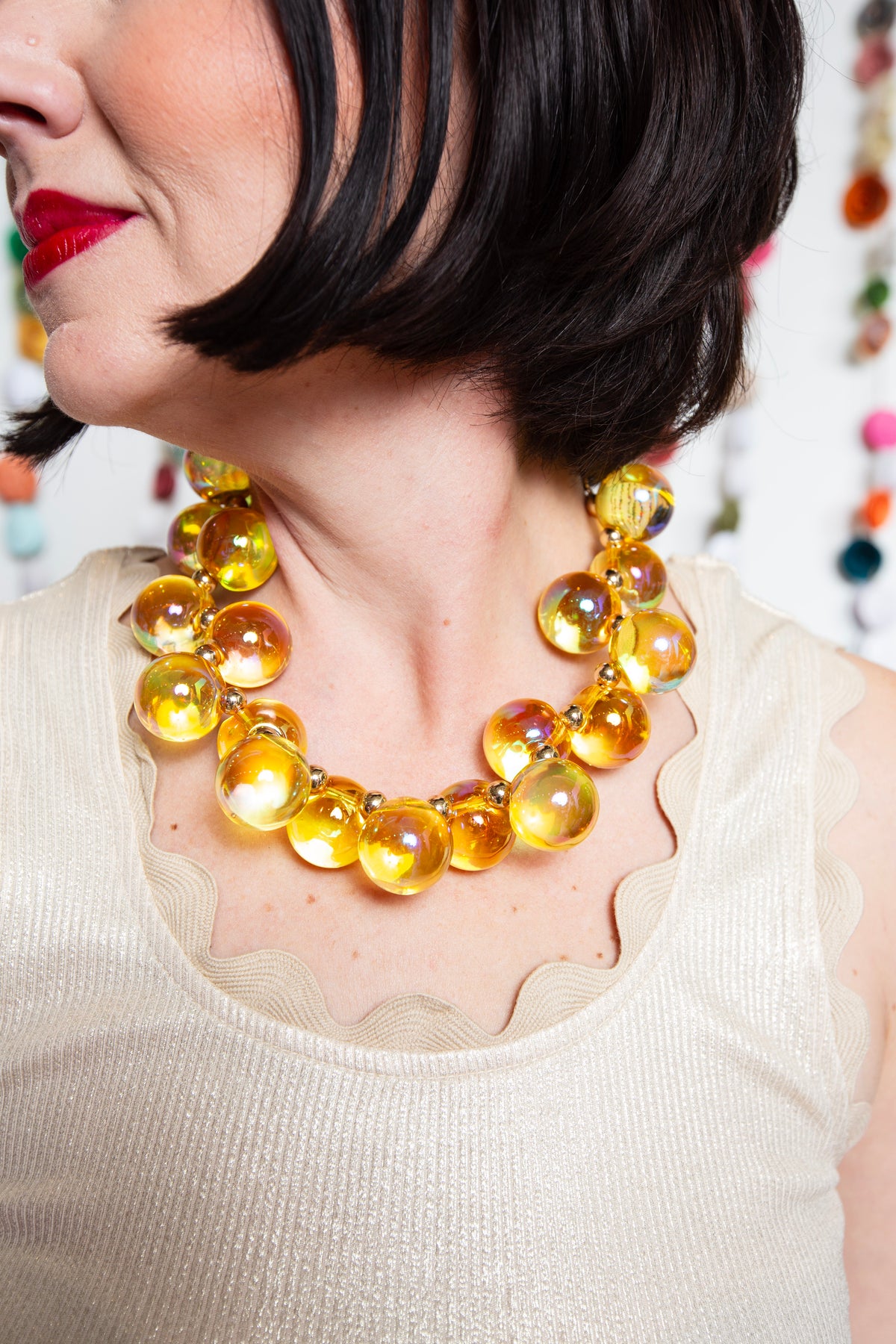 Yellow Bubble Necklace