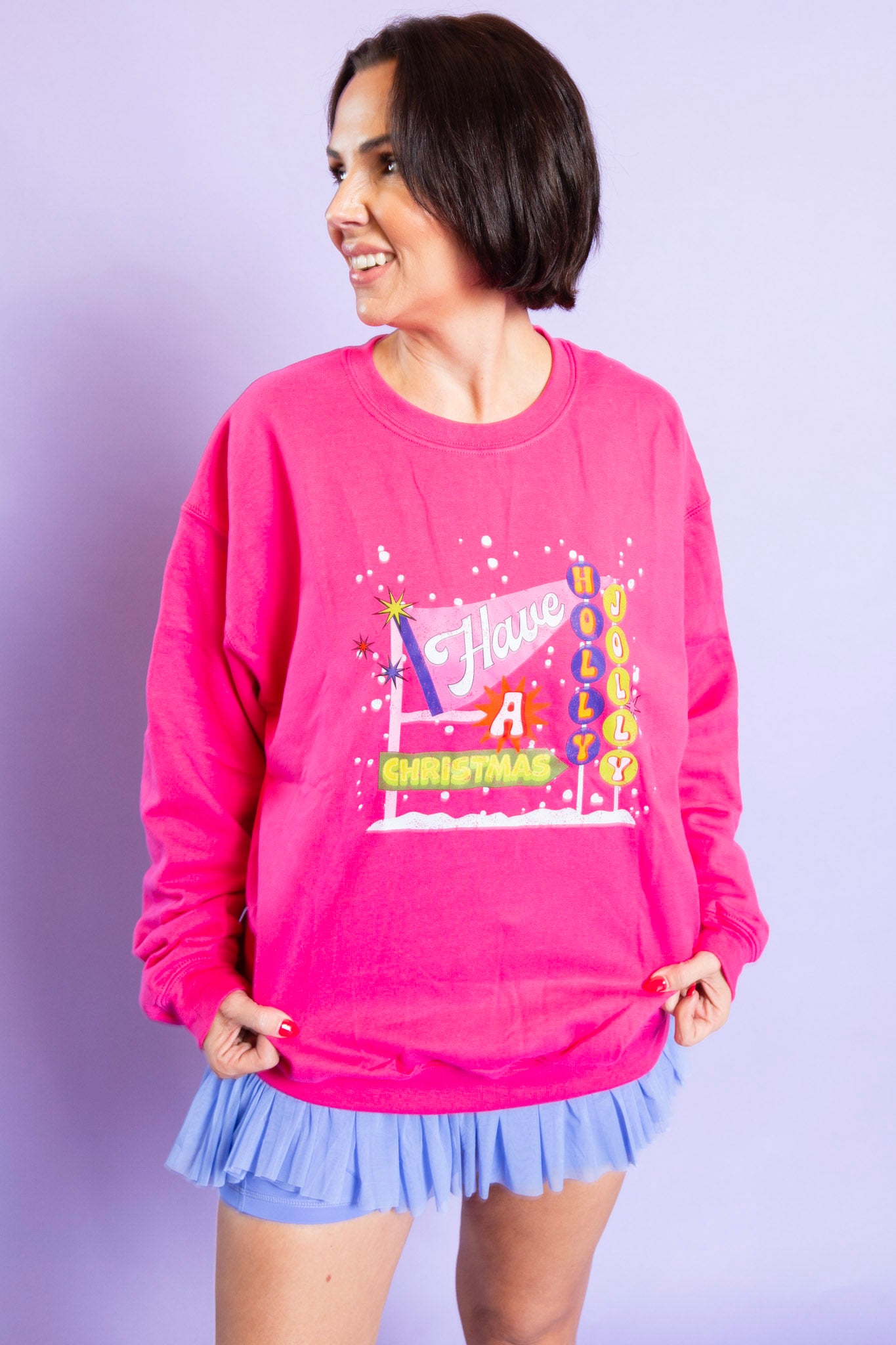 Holly Jolly Retro Sign Sweatshirt