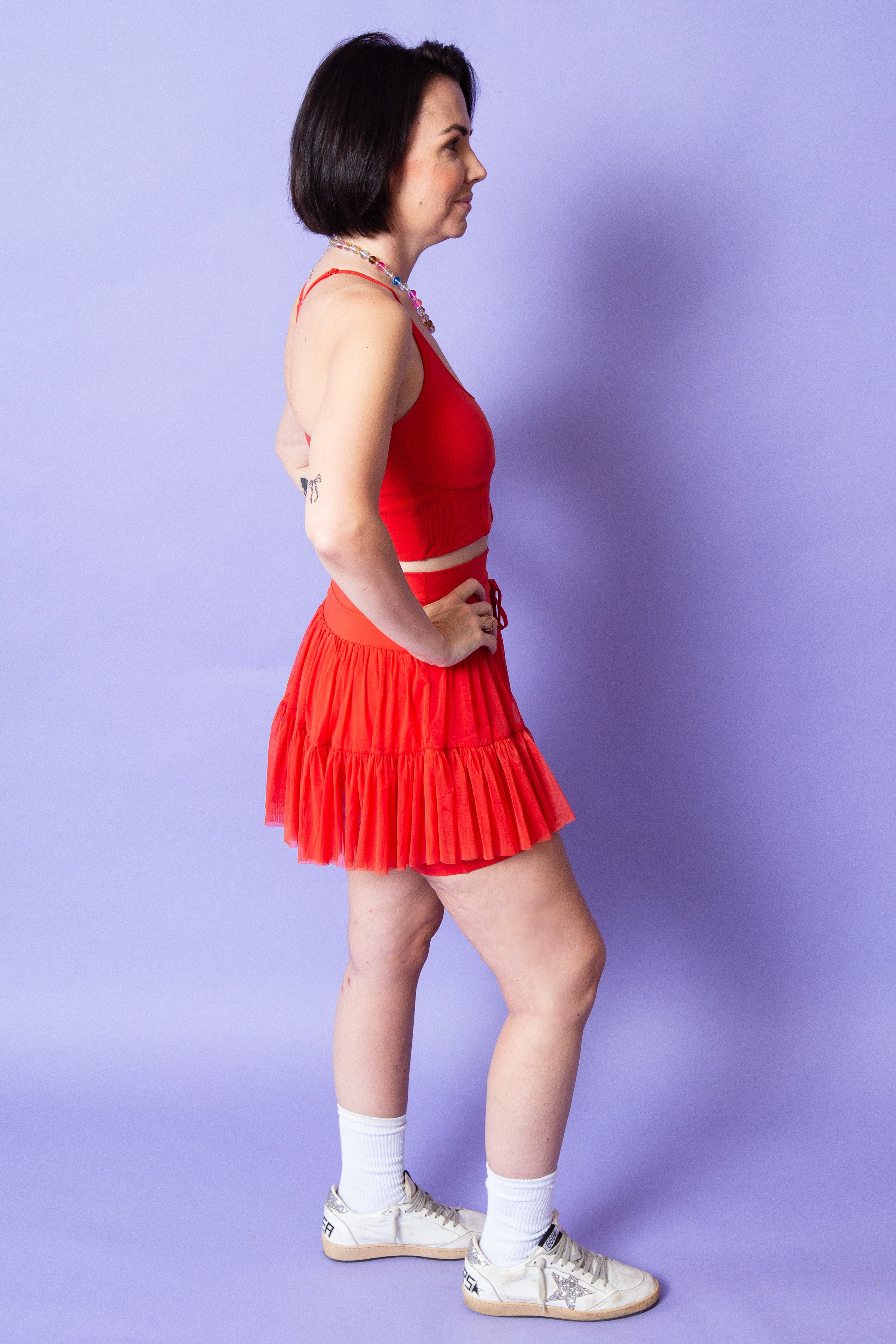 POPFLEX | Plié Corset Crop Bralette | Cayenne | Reg & Plus