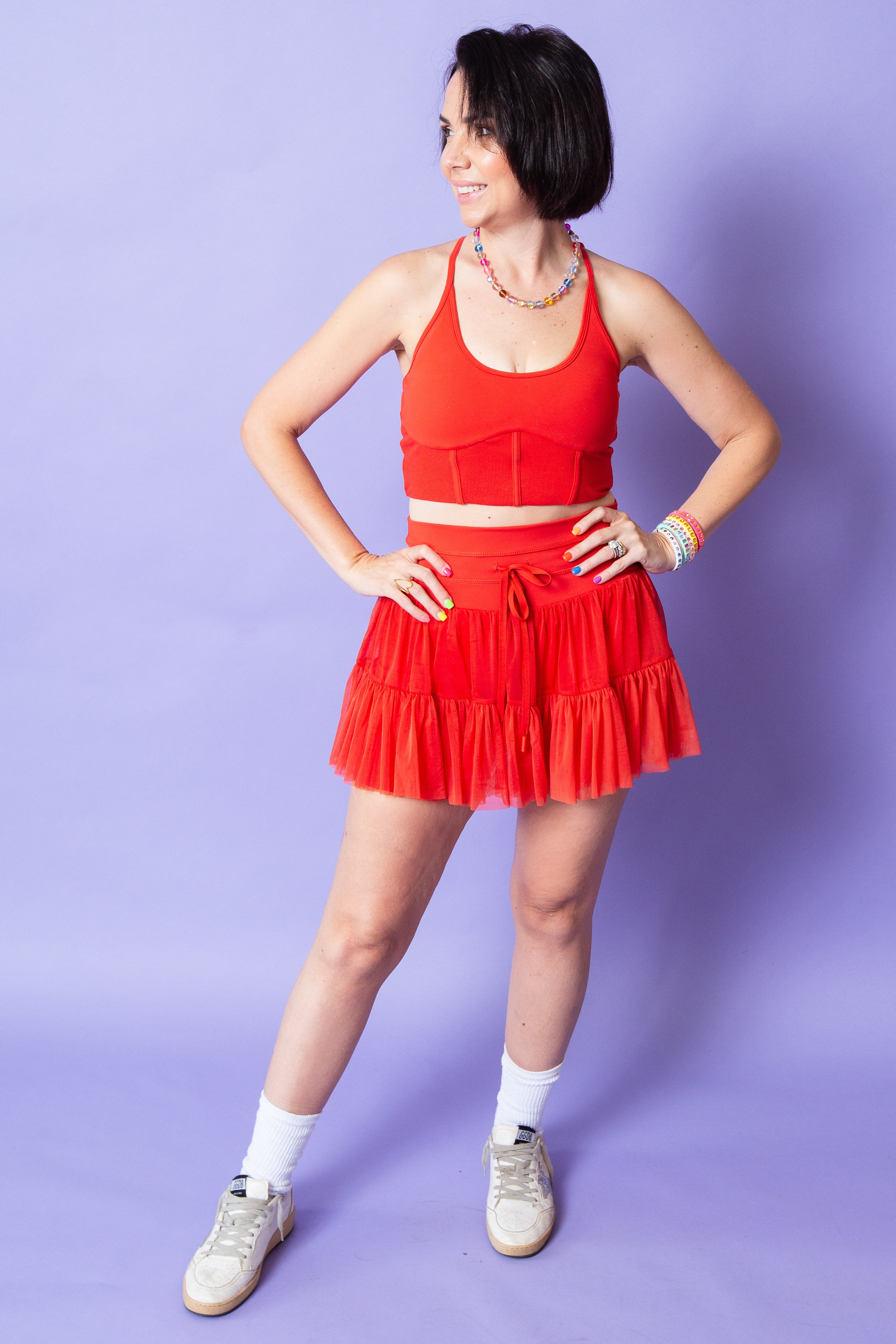 POPFLEX | Plié Corset Crop Bralette | Cayenne | Reg & Plus