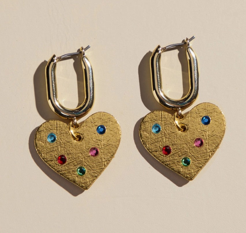 Nickel & Suede | Vintage Gold Quinn Jeweled Earrings