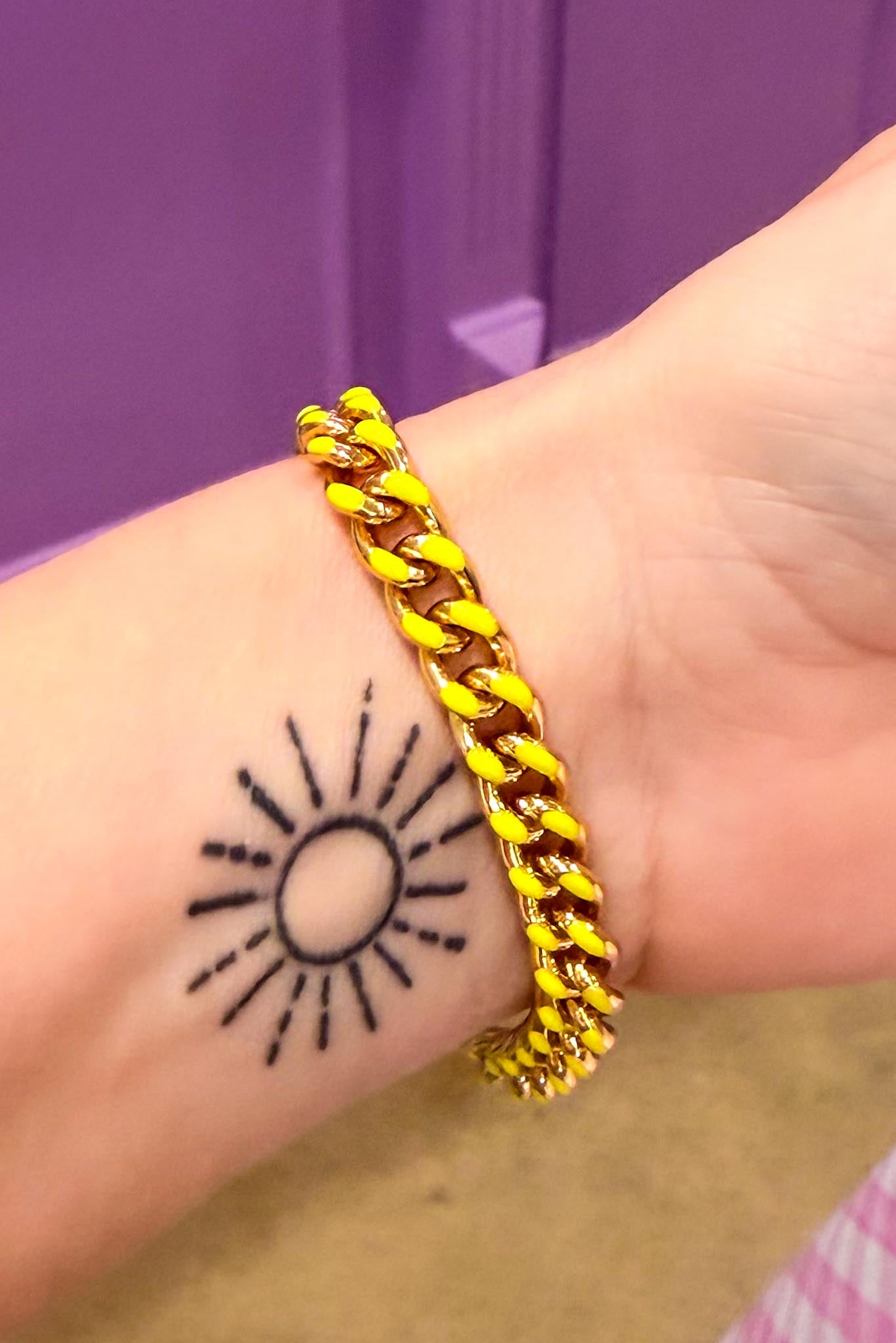 Enamel Chain Bracelets | Multiple Colors
