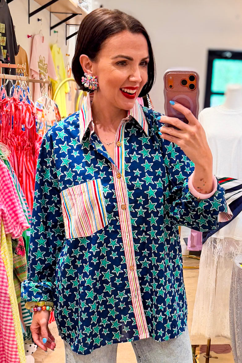 Chap and Graham | Eleanor Retro Star Button Down
