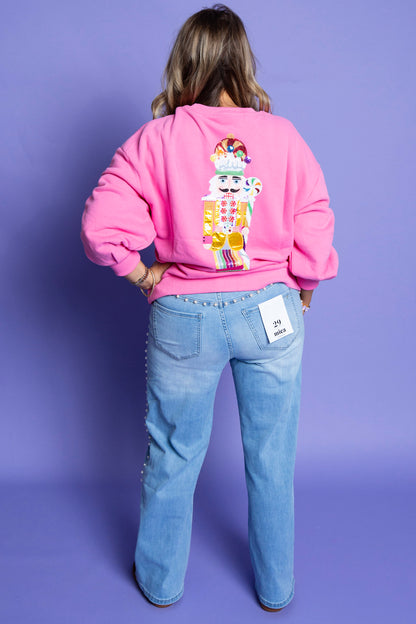 QUEEN OF SPARKLES | Pink Candyland Nutcracker Sweatshirt