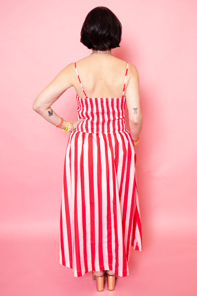 Candy Stripe Midi Dress