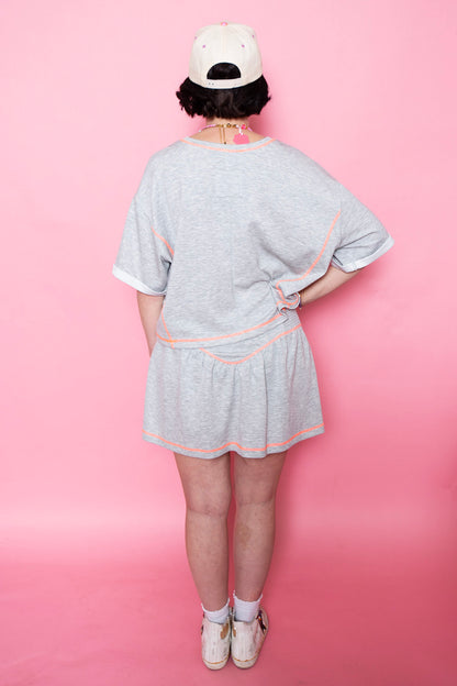 Pink Piped Skort Set | Reg & Plus