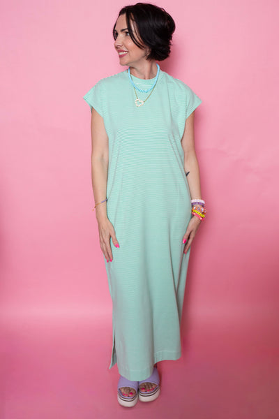 Striped Scene Midi | Mint