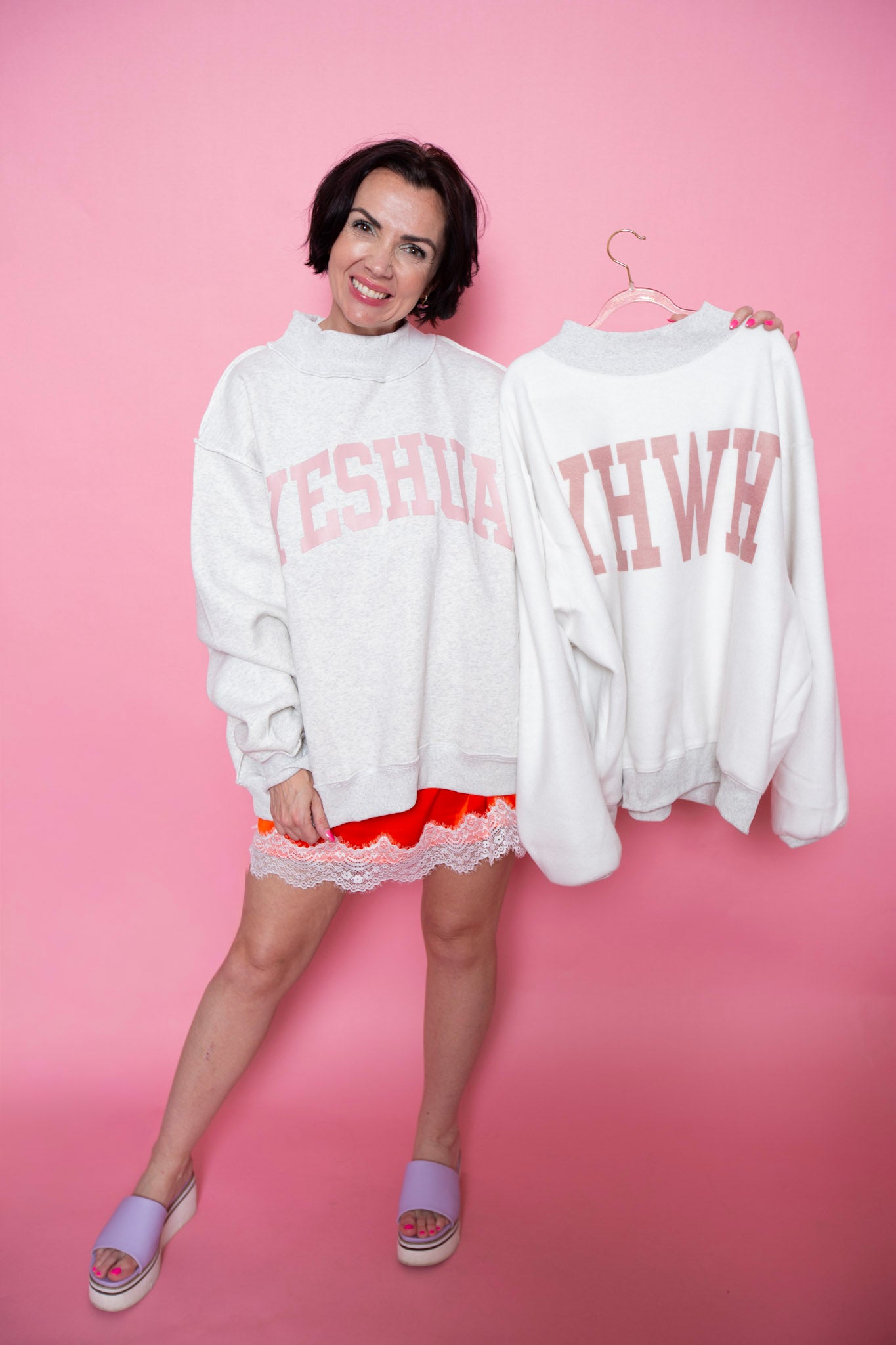 Yeshua & Yhwh Reversible Mockneck Sweatshirt