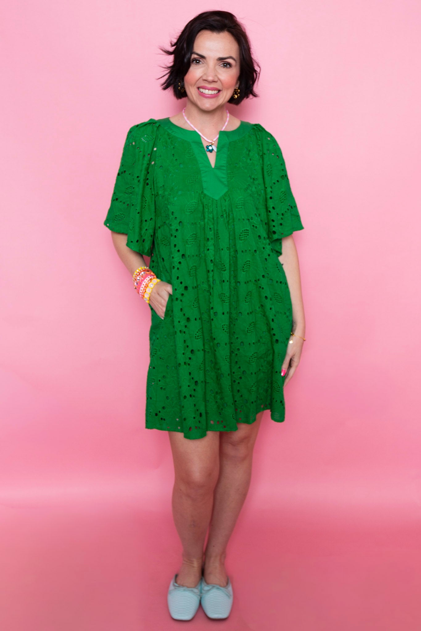 Whispering Eyelet Dress