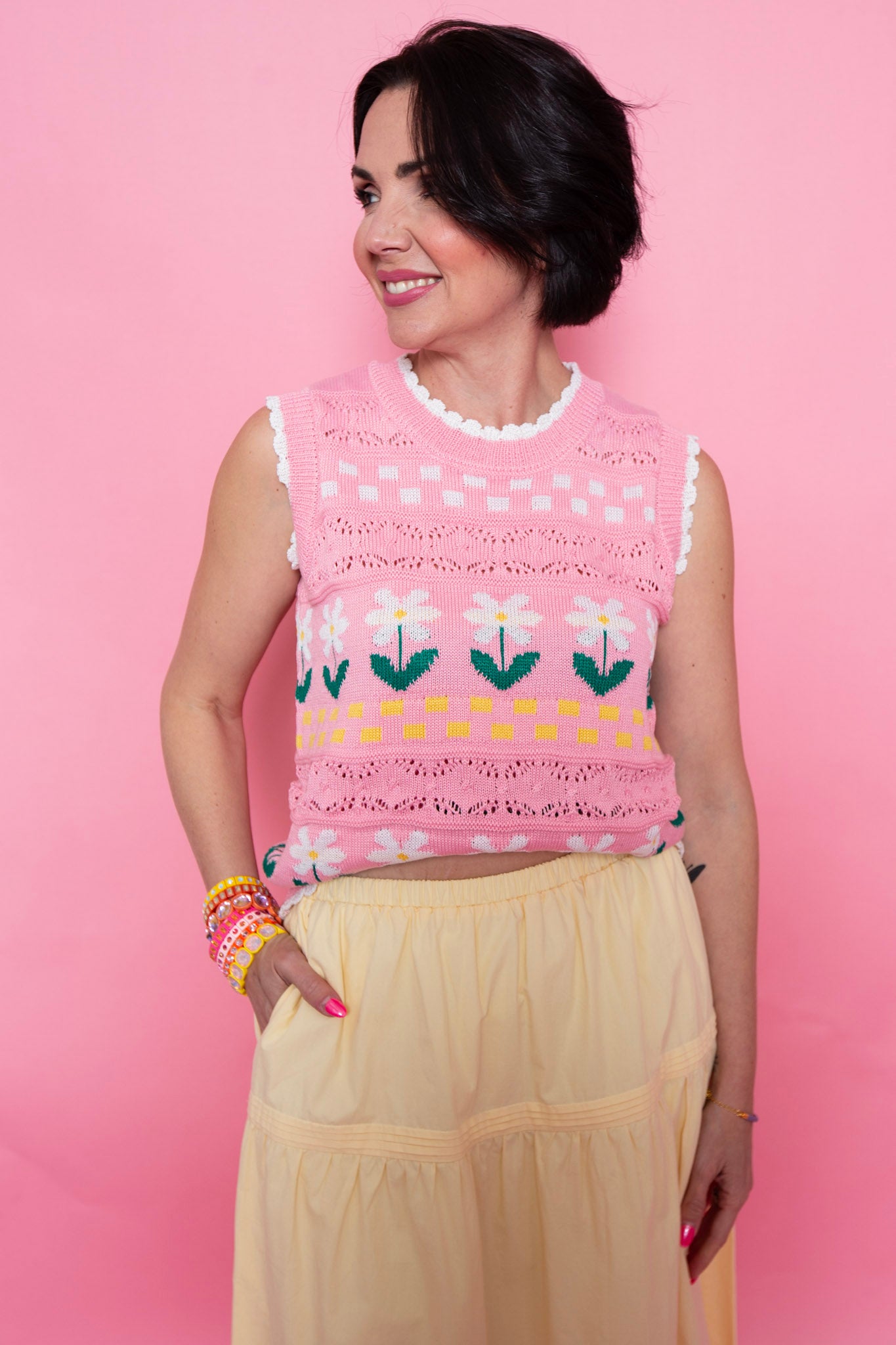 Daisy Crush Knit Top