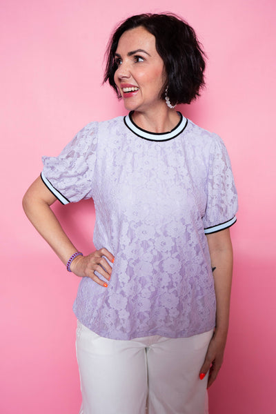 Lace & Line Top | Multiple Colors