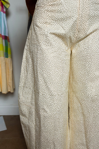 Queen Of Sparkles | Ivory Rhinestone Denim Barrel