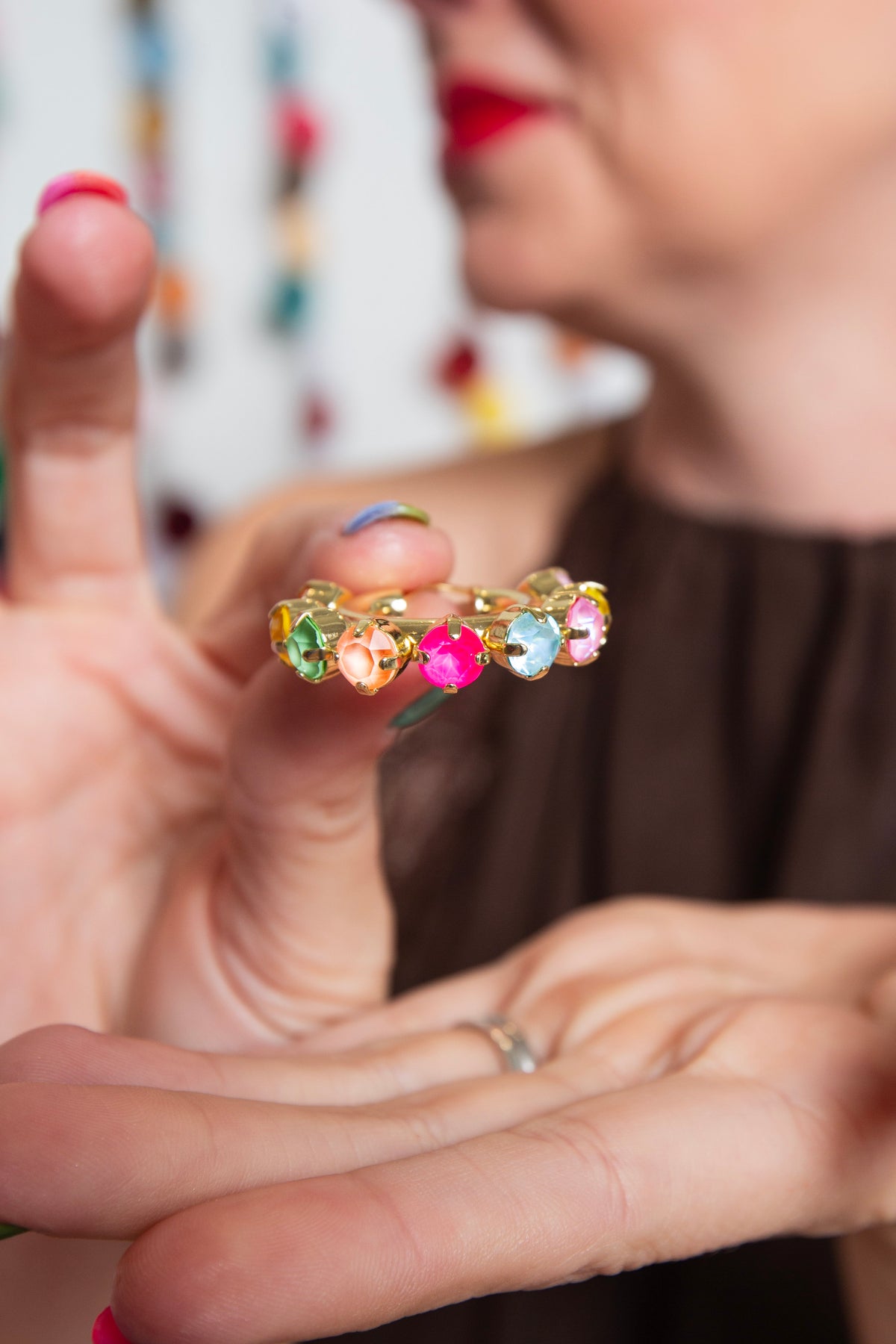 Gem Hoop Earrings