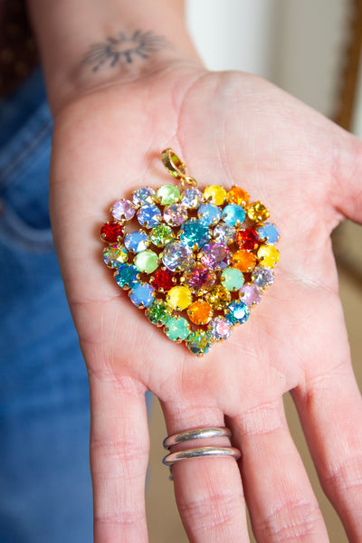 Open Heart Bling Charm