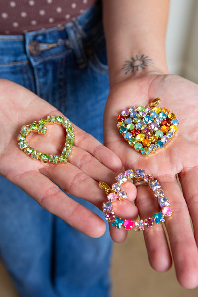 Open Heart Bling Charm