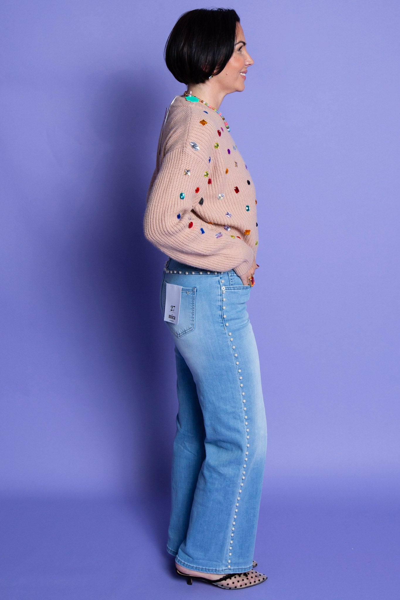 Bejeweled Girl Sweater