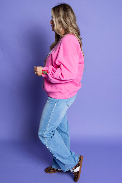 QUEEN OF SPARKLES | Pink Candyland Nutcracker Sweatshirt