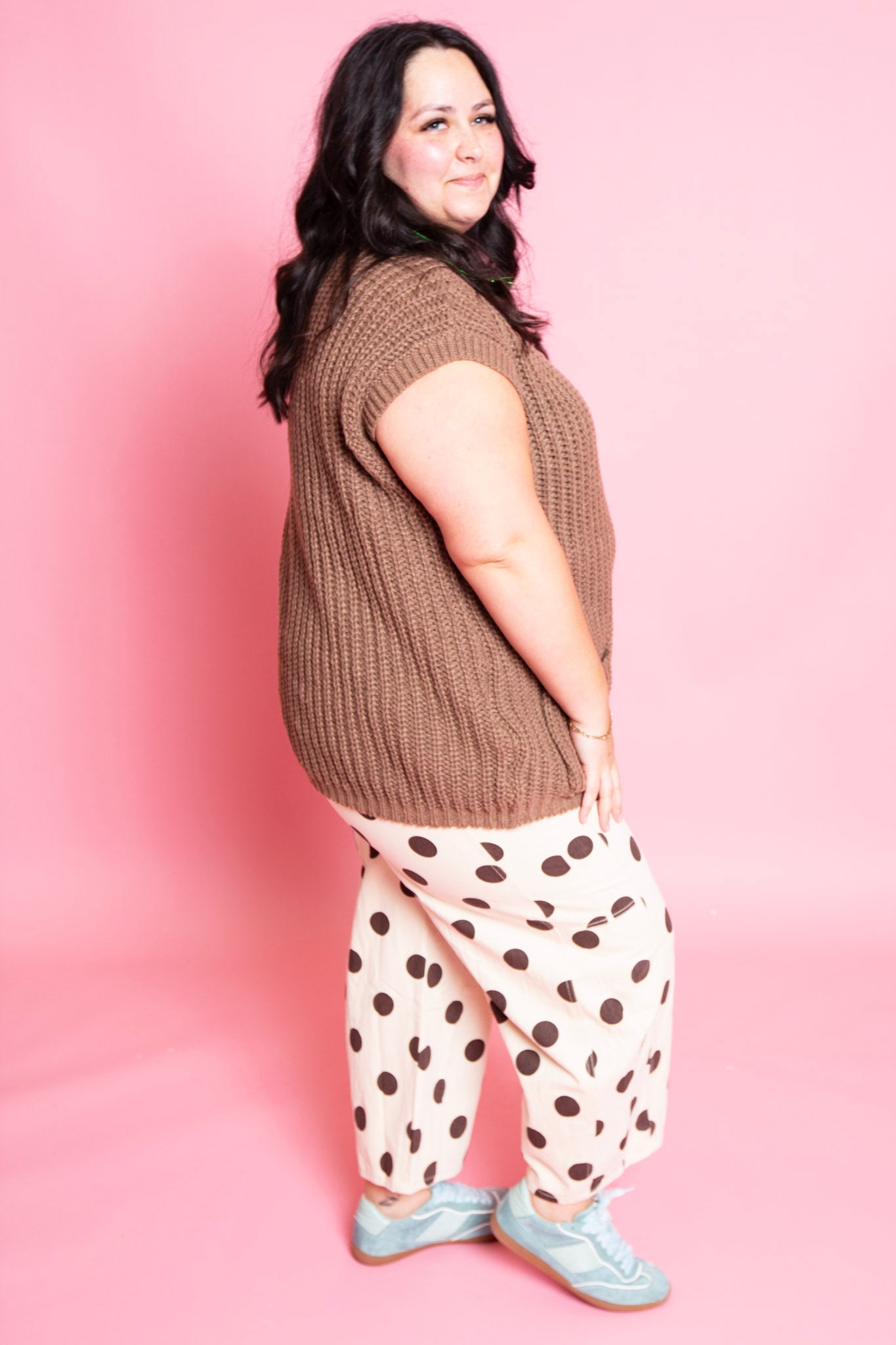 Polka Dot Pants | Taupe | Reg & Plus