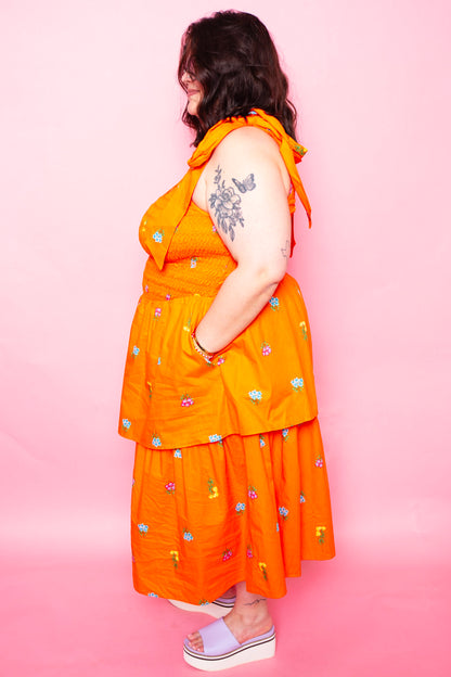 Citrus Bloom Midi Dress | Reg & Plus