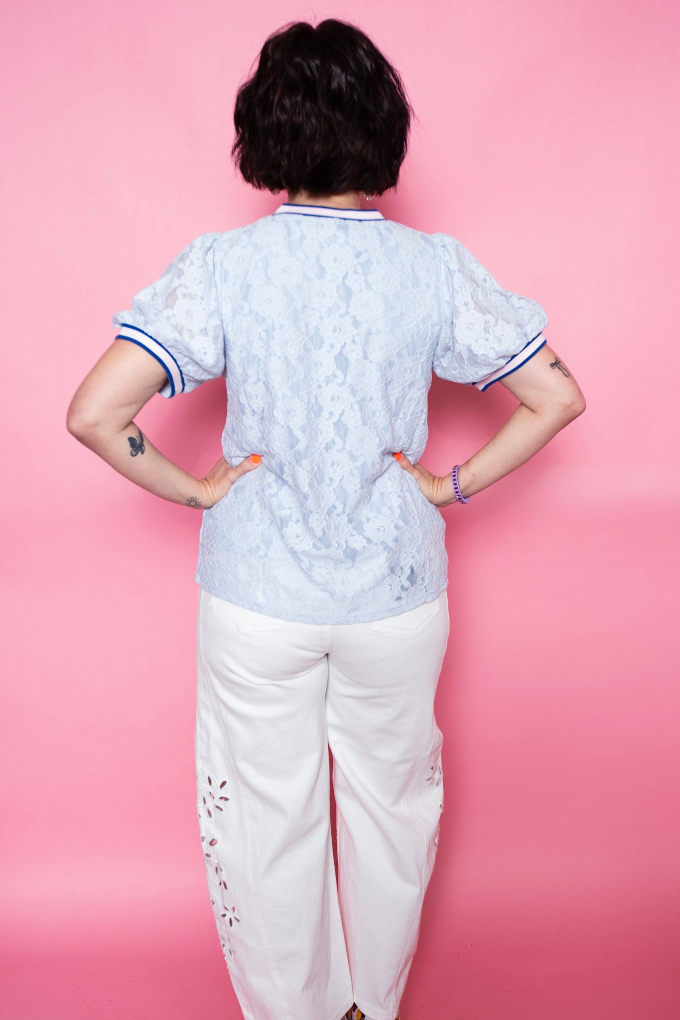 Lace & Line Top | Multiple Colors