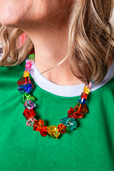 Rainbow Rock Candy Necklace