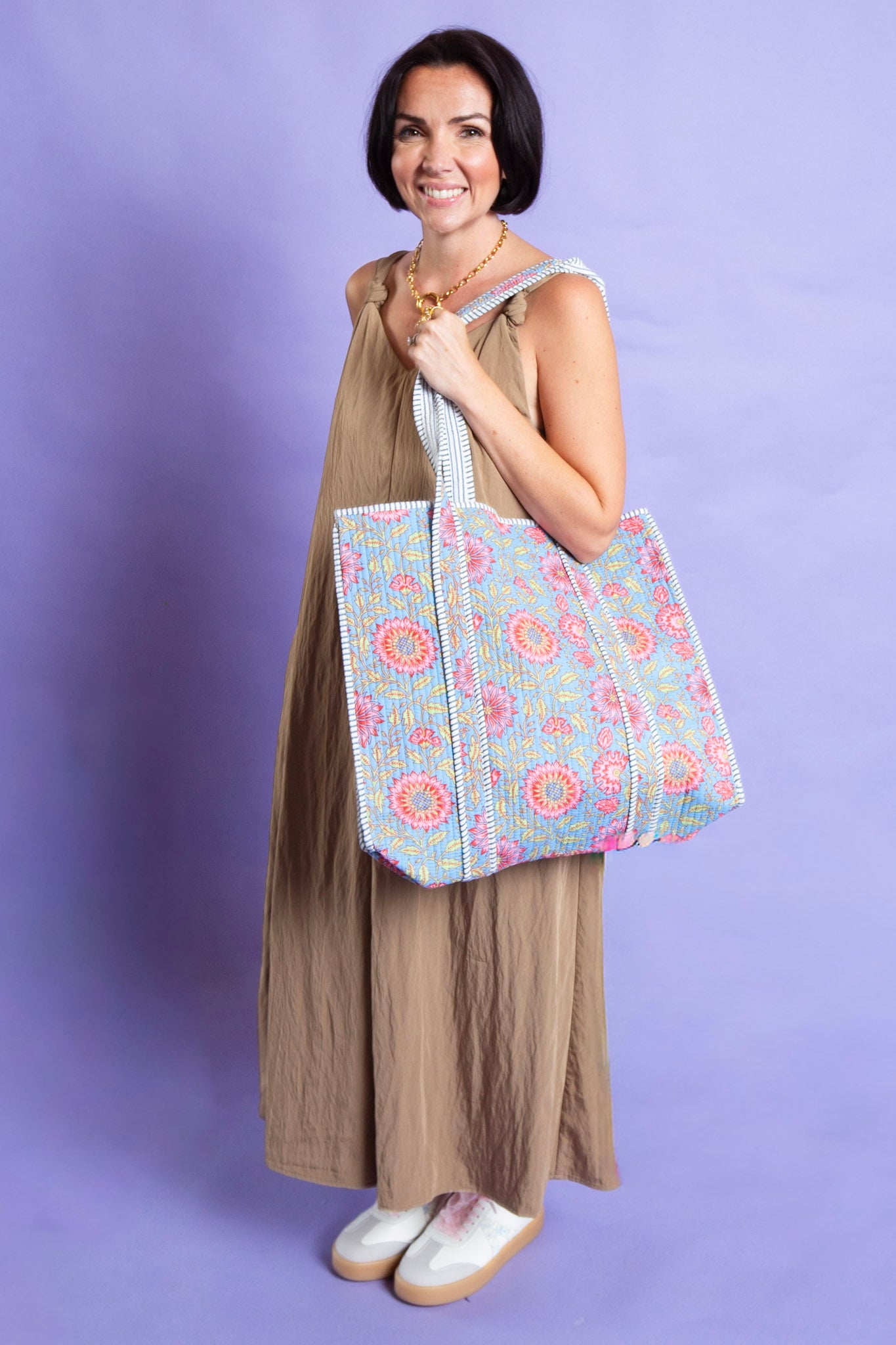 September Haze Floral Tote Bag