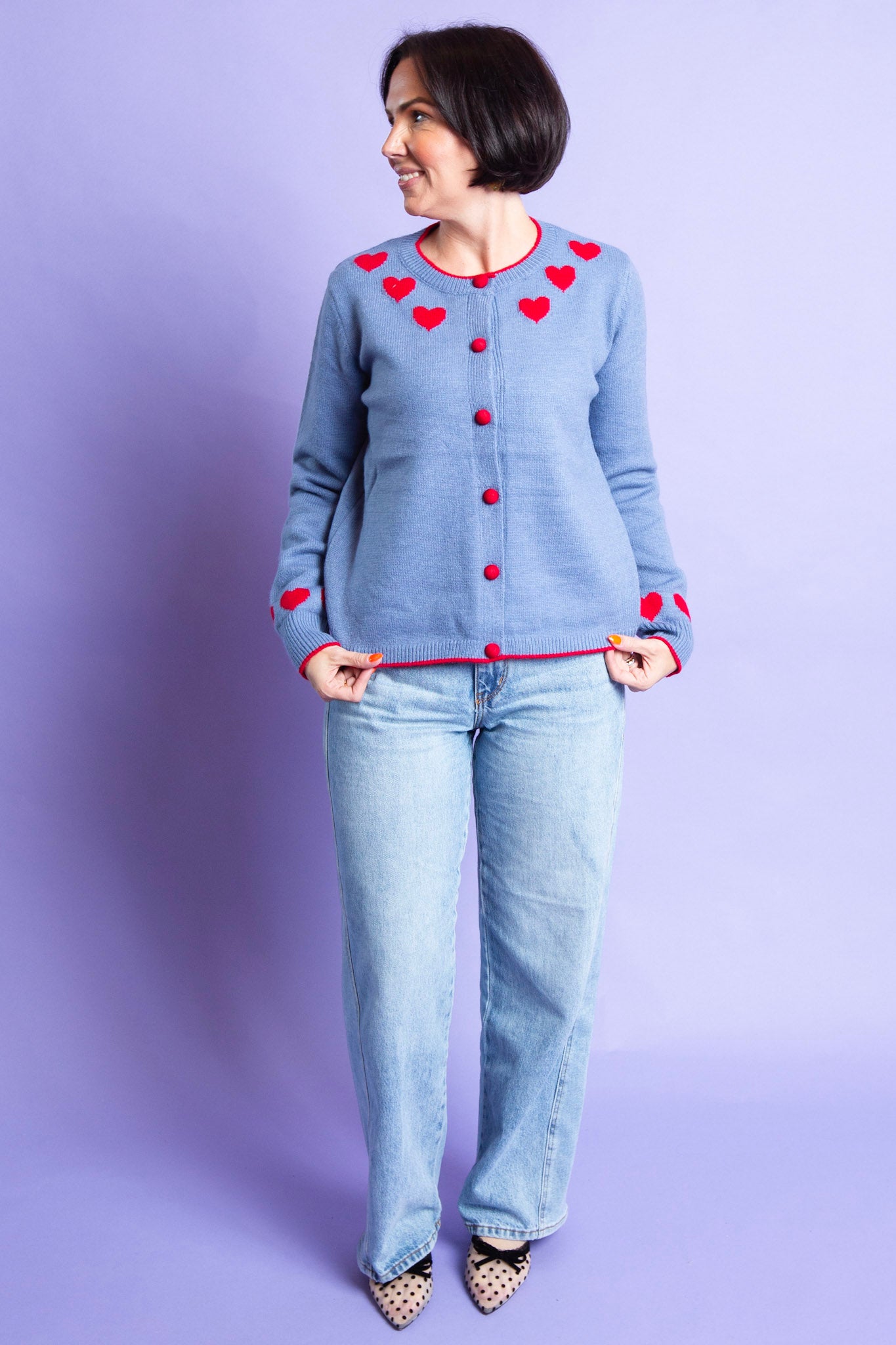 Sweetheart Cardigan Blue