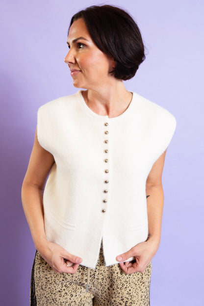 Ivory Luxe Sweater Vest