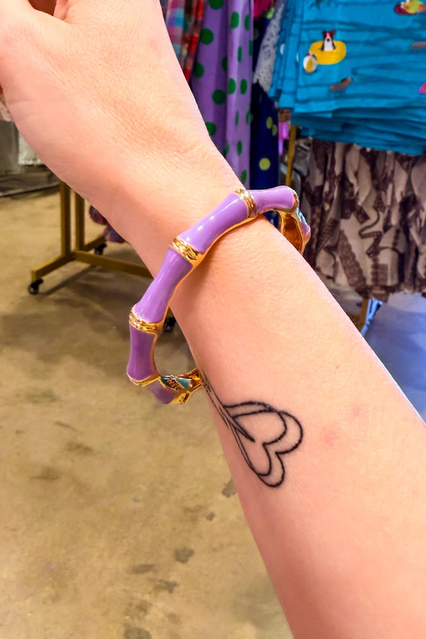 Large Purple Bamboo Bangle