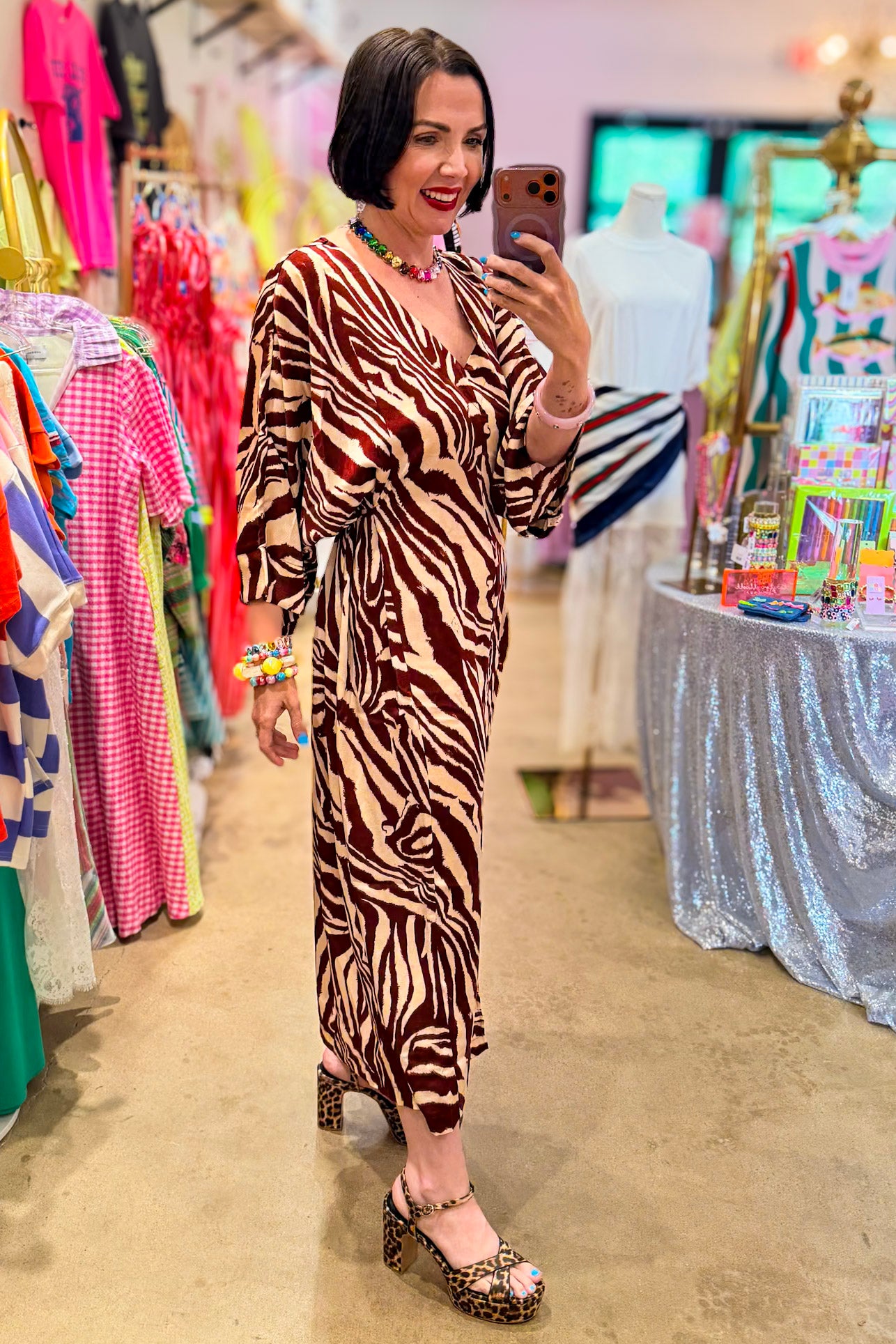 Safari Zebra Dress | Reg & Plus