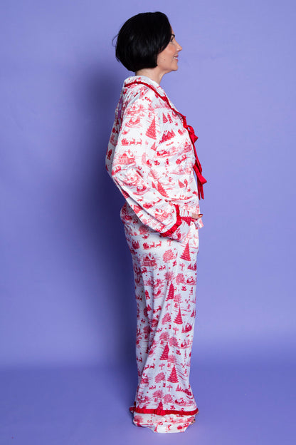 Christmas Toile Printed Pajama