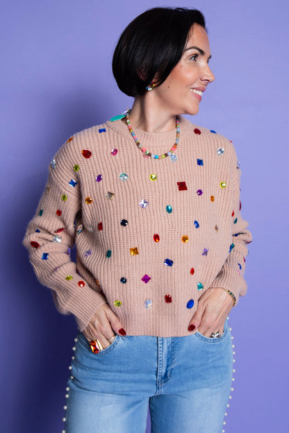 Bejeweled Girl Sweater