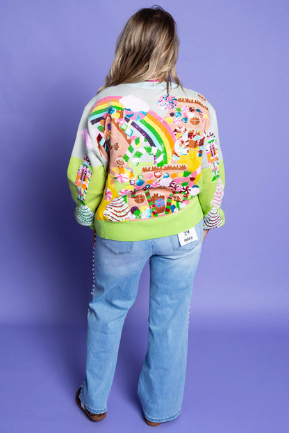 QUEEN OF SPARKLES | Multi Christmas Candyland Sweater