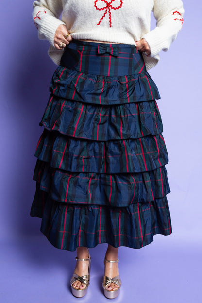 Plaid Ruffled Skirt