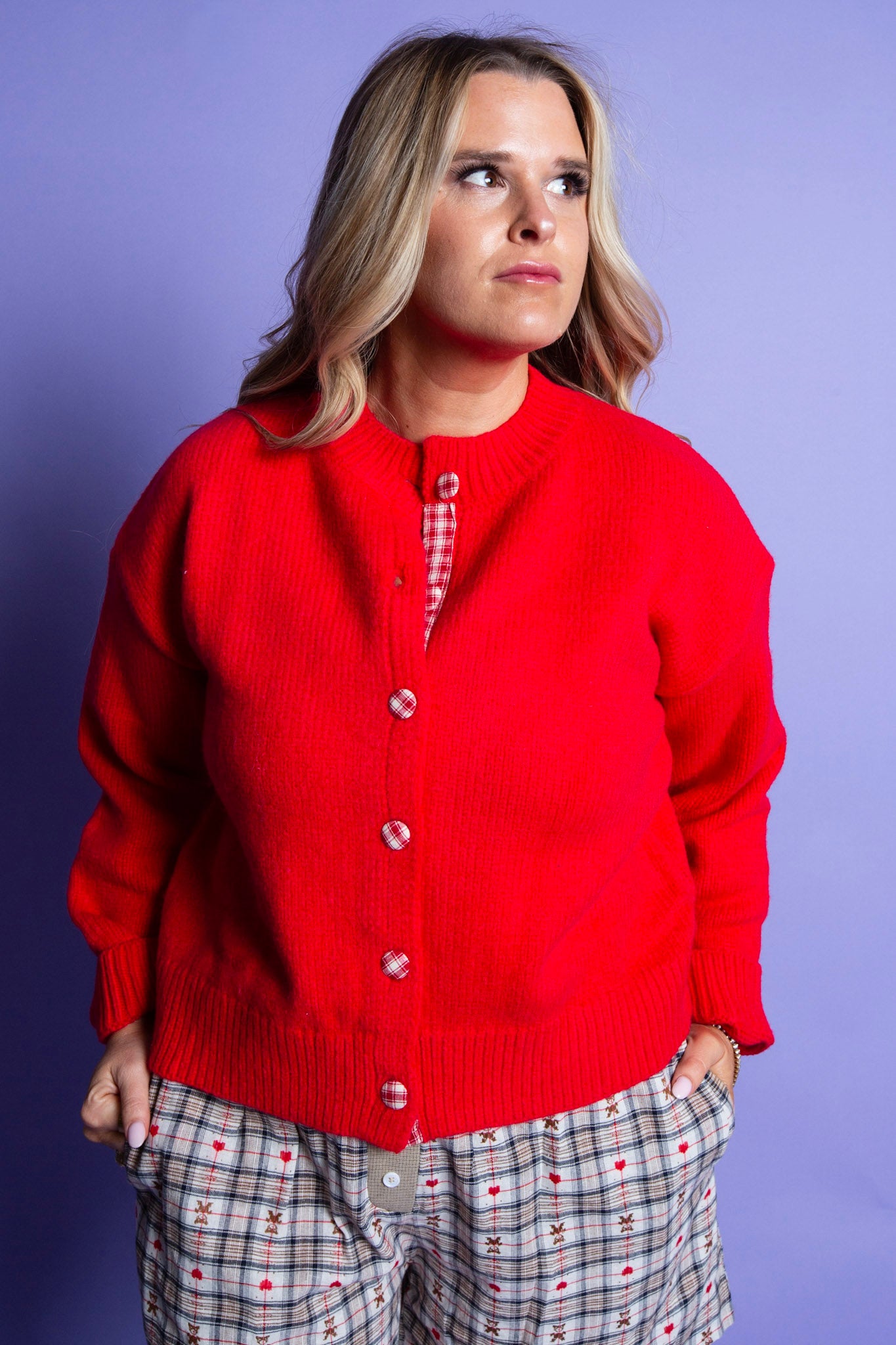 Red & Ready Cardigan