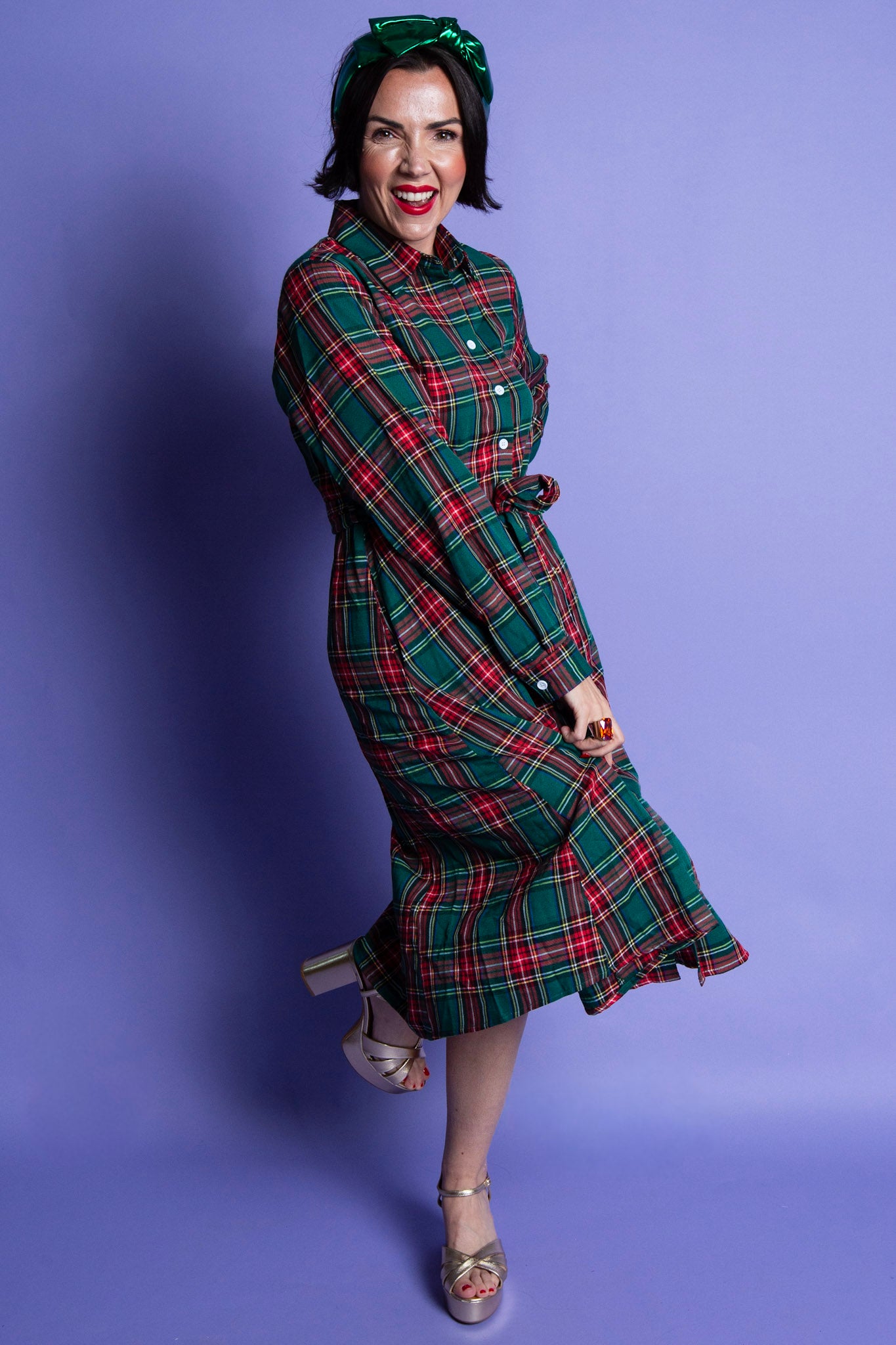 Plaid & Polished Dress