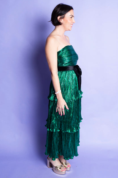 Emerald Metallic Dress