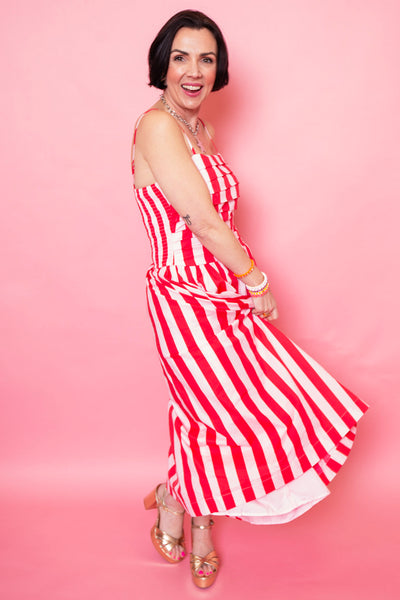 Candy Stripe Midi Dress