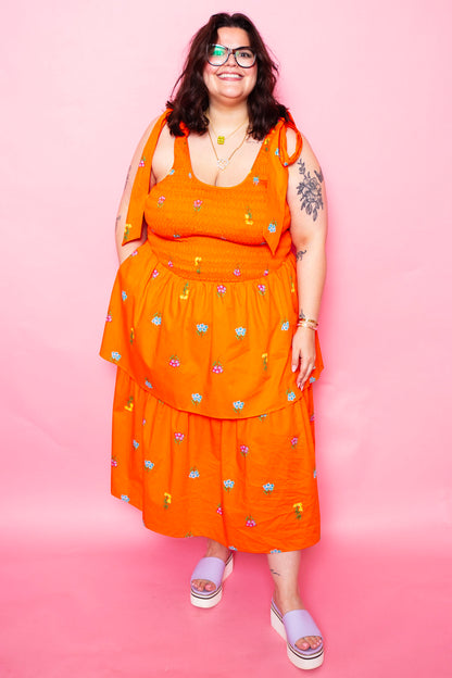Citrus Bloom Midi Dress | Reg & Plus